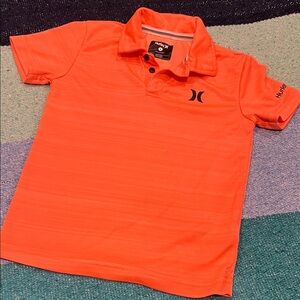 Hurley Kids Orange Polo Shirt with Logo
